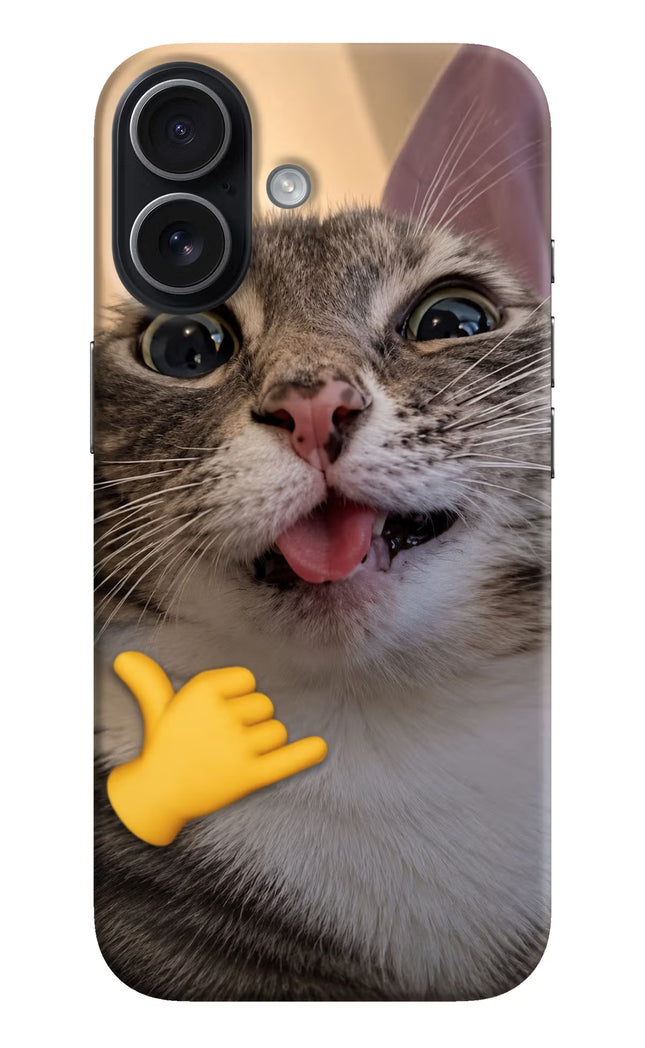 Silly Cat Call iPhone 17 Hard Case Back Cover by Casekaro