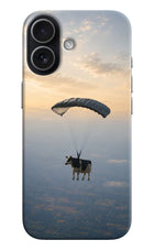 Skydiving Cow iPhone 17 Hard Case Back Cover by Casekaro
