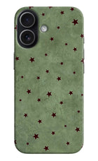 Green Stars iPhone 17 Hard Case Back Cover by Casekaro