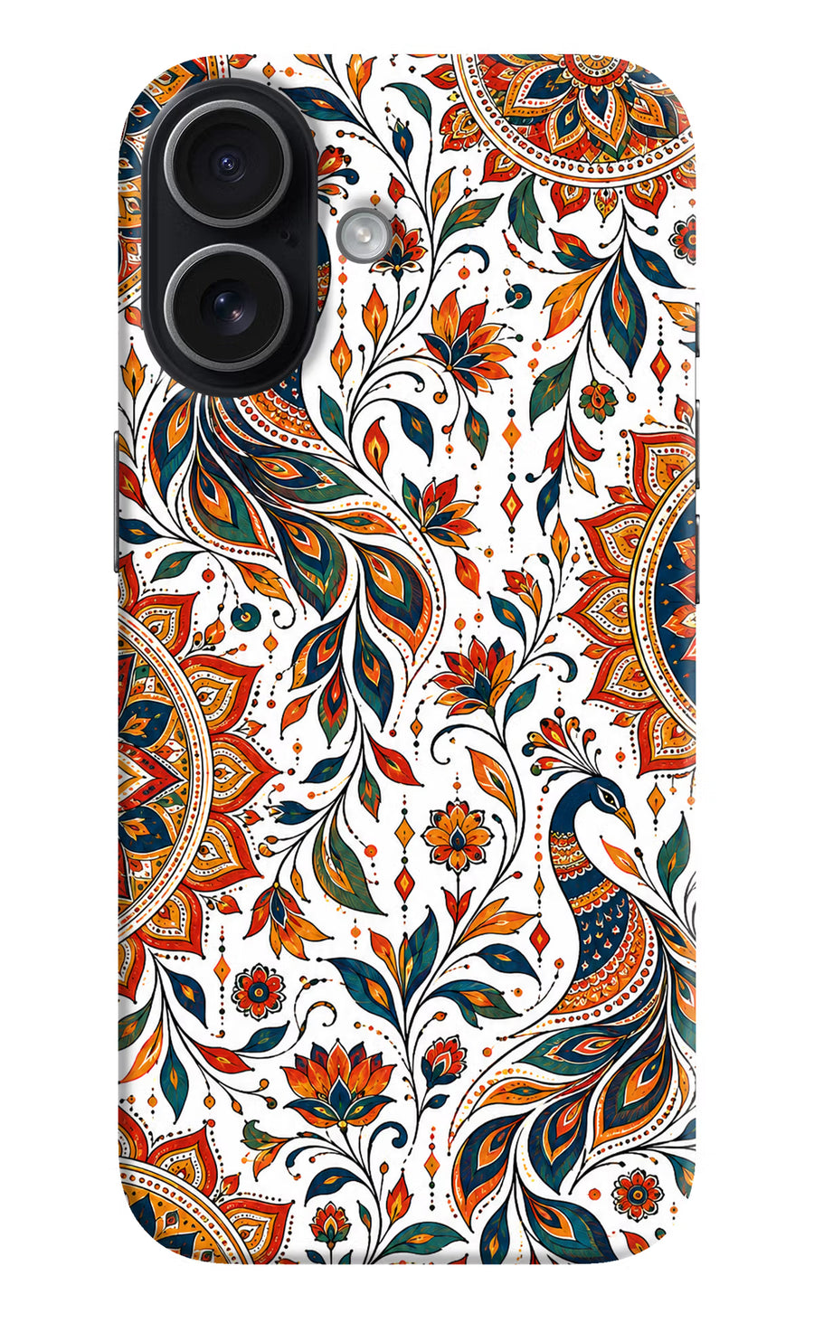 White Mayura iPhone 17 Back Cover, Hard case