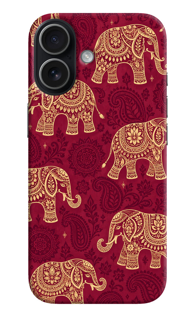 Maroon Elephant iPhone 17 Hard Case Back Cover by Casekaro