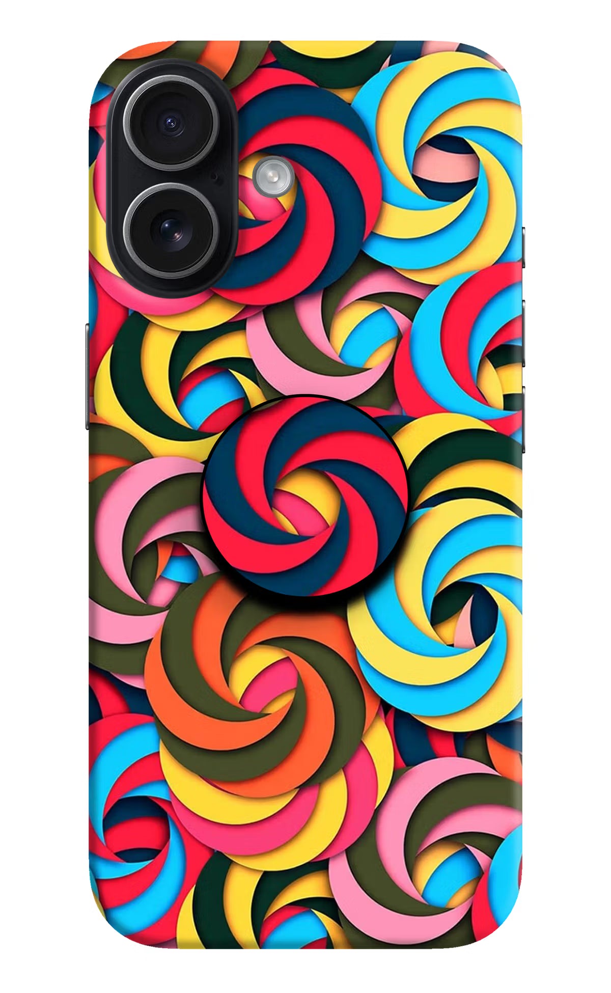 Spiral Pattern iPhone 17 Pop Case by Casekaro
