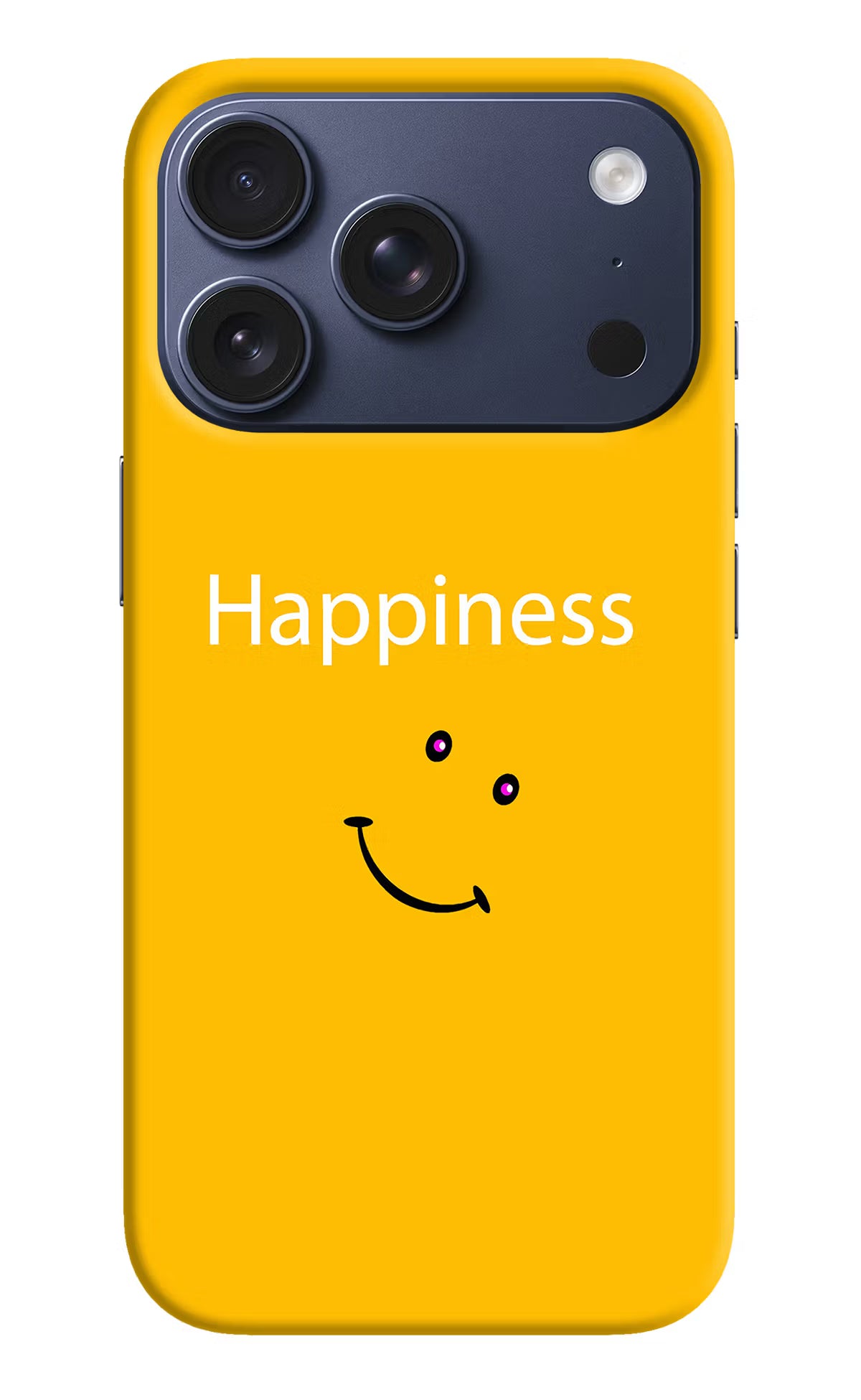 Happiness With Smiley iPhone 17 Pro Hard Case Back Cover by Casekaro