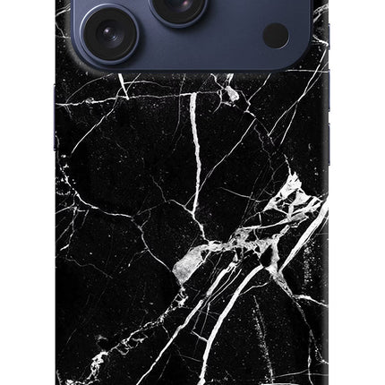 Black Marble Pattern iPhone 17 Pro Hard Case Back Cover by Casekaro