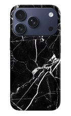 Black Marble Pattern iPhone 17 Pro Hard Case Back Cover by Casekaro
