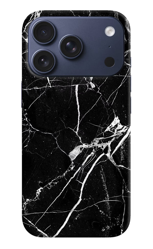 Black Marble Pattern iPhone 17 Pro Hard Case Back Cover by Casekaro