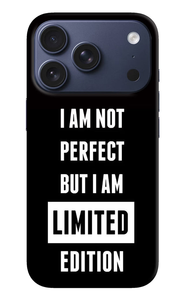 I Am Not Perfect But I Am Limited Edition iPhone 17 Pro Hard Case Back Cover by Casekaro