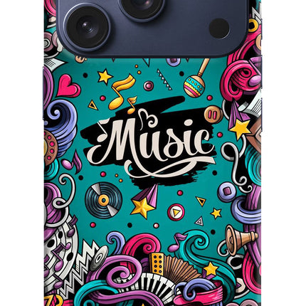 Music Graffiti iPhone 17 Pro Hard Case Back Cover by Casekaro