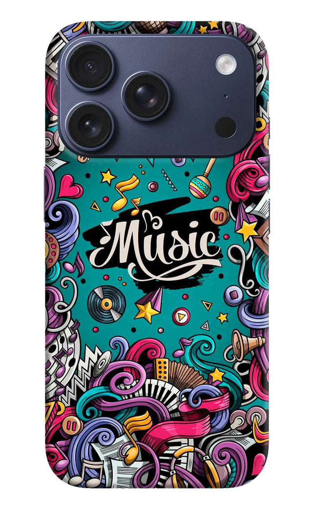Music Graffiti iPhone 17 Pro Hard Case Back Cover by Casekaro