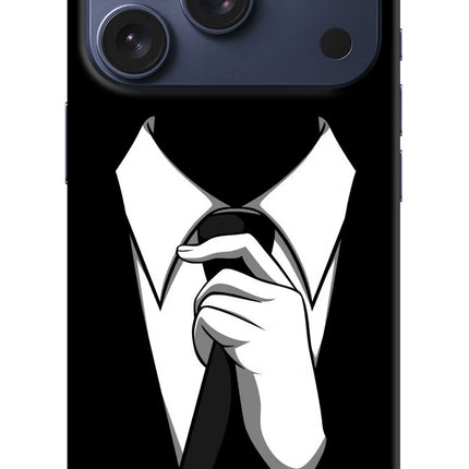 Black Tie iPhone 17 Pro Hard Case Back Cover by Casekaro