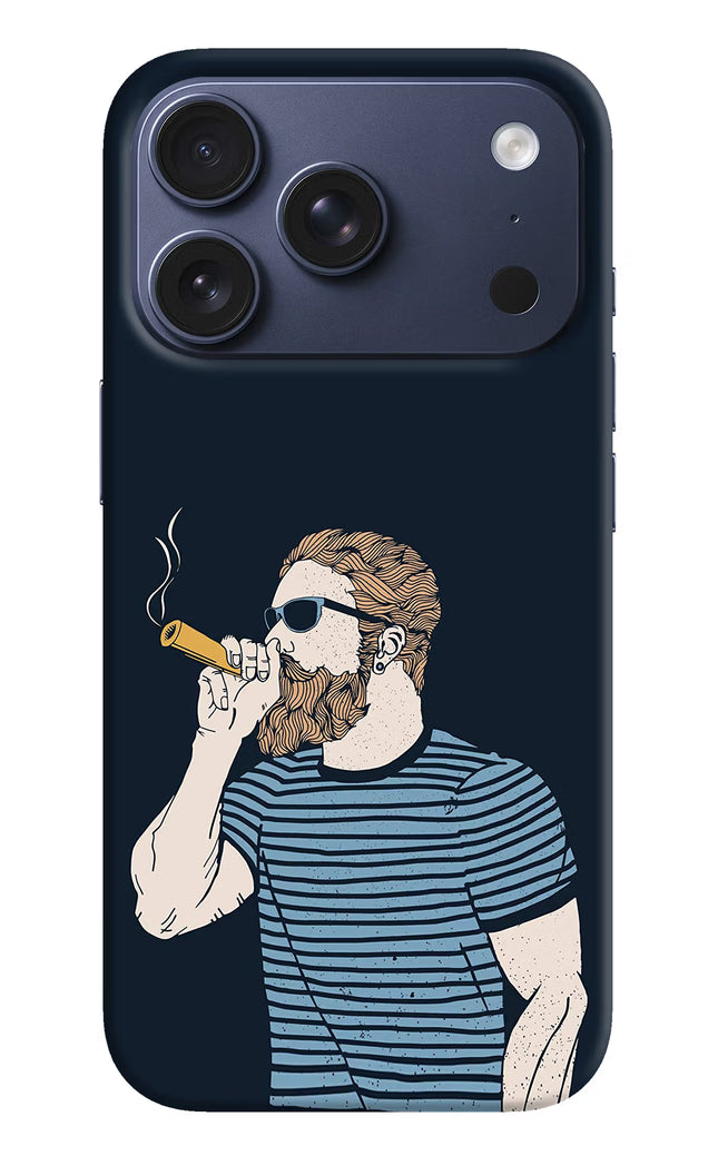 Smoking iPhone 17 Pro Hard Case Back Cover by Casekaro