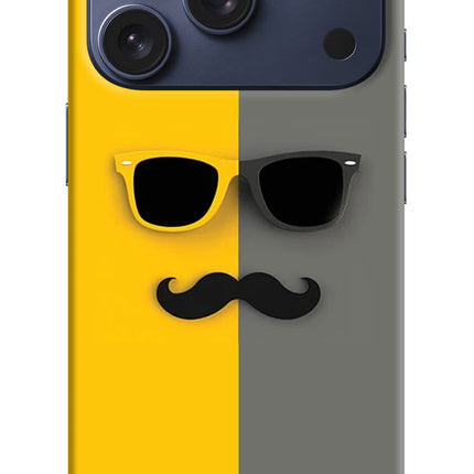 Sunglasses with Mustache iPhone 17 Pro Hard Case Back Cover by Casekaro