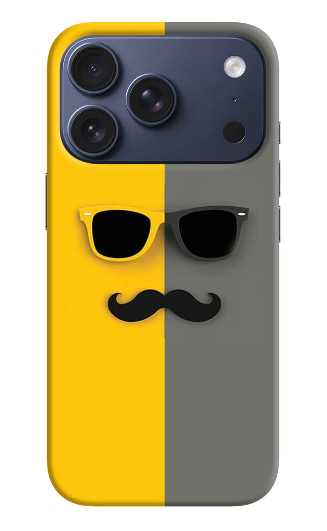 Sunglasses with Mustache iPhone 17 Pro Hard Case Back Cover by Casekaro