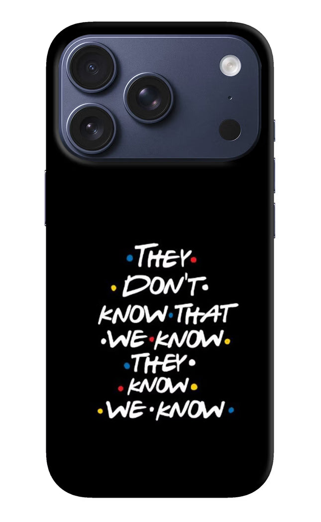 FRIENDS Dialogue iPhone 17 Pro Hard Case Back Cover by Casekaro