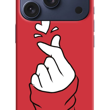 Korean Love Sign iPhone 17 Pro Hard Case Back Cover by Casekaro