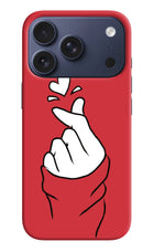 Korean Love Sign iPhone 17 Pro Hard Case Back Cover by Casekaro