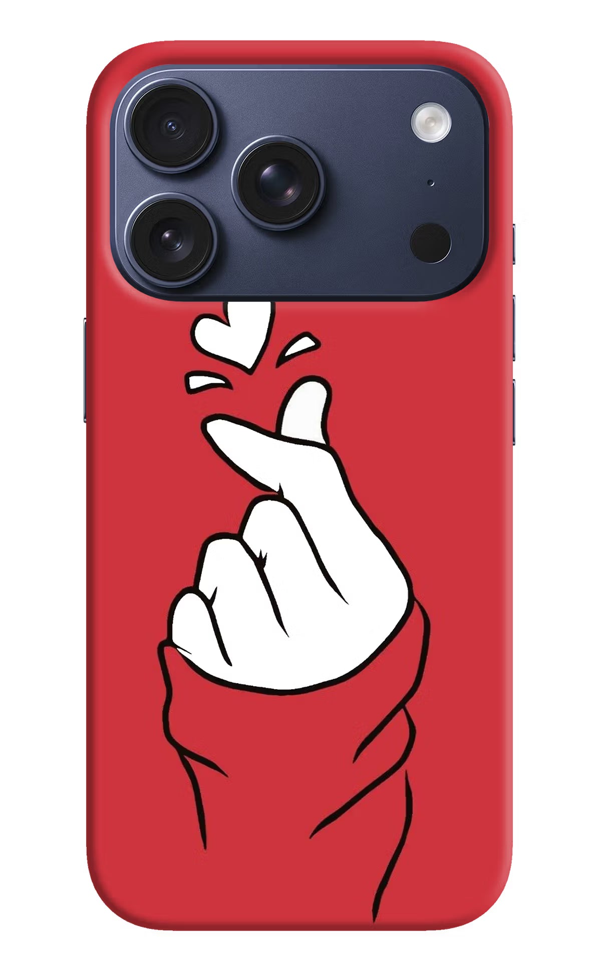 Korean Love Sign iPhone 17 Pro Hard Case Back Cover by Casekaro