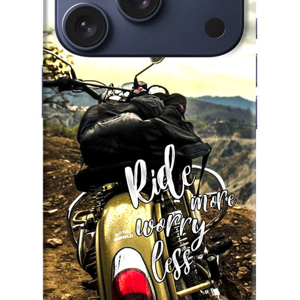 Ride More Worry Less iPhone 17 Pro Hard Case Back Cover by Casekaro