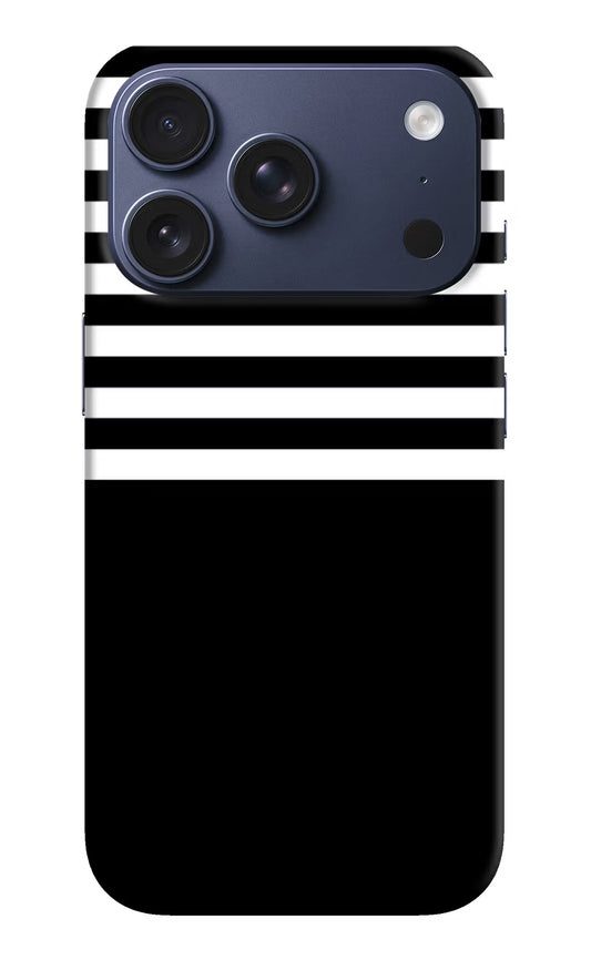 Black and White Print iPhone 17 Pro Hard Case Back Cover by Casekaro