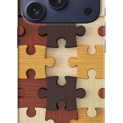 Wooden Puzzle iPhone 17 Pro Hard Case Back Cover by Casekaro