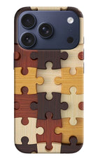 Wooden Puzzle iPhone 17 Pro Hard Case Back Cover by Casekaro