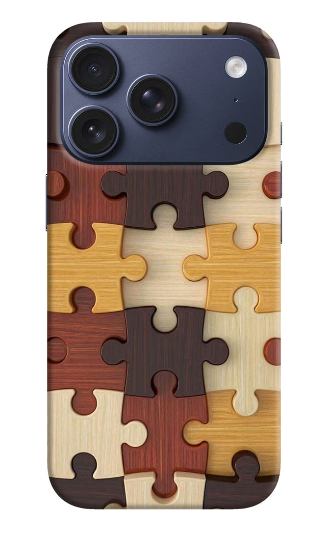 Wooden Puzzle iPhone 17 Pro Hard Case Back Cover by Casekaro