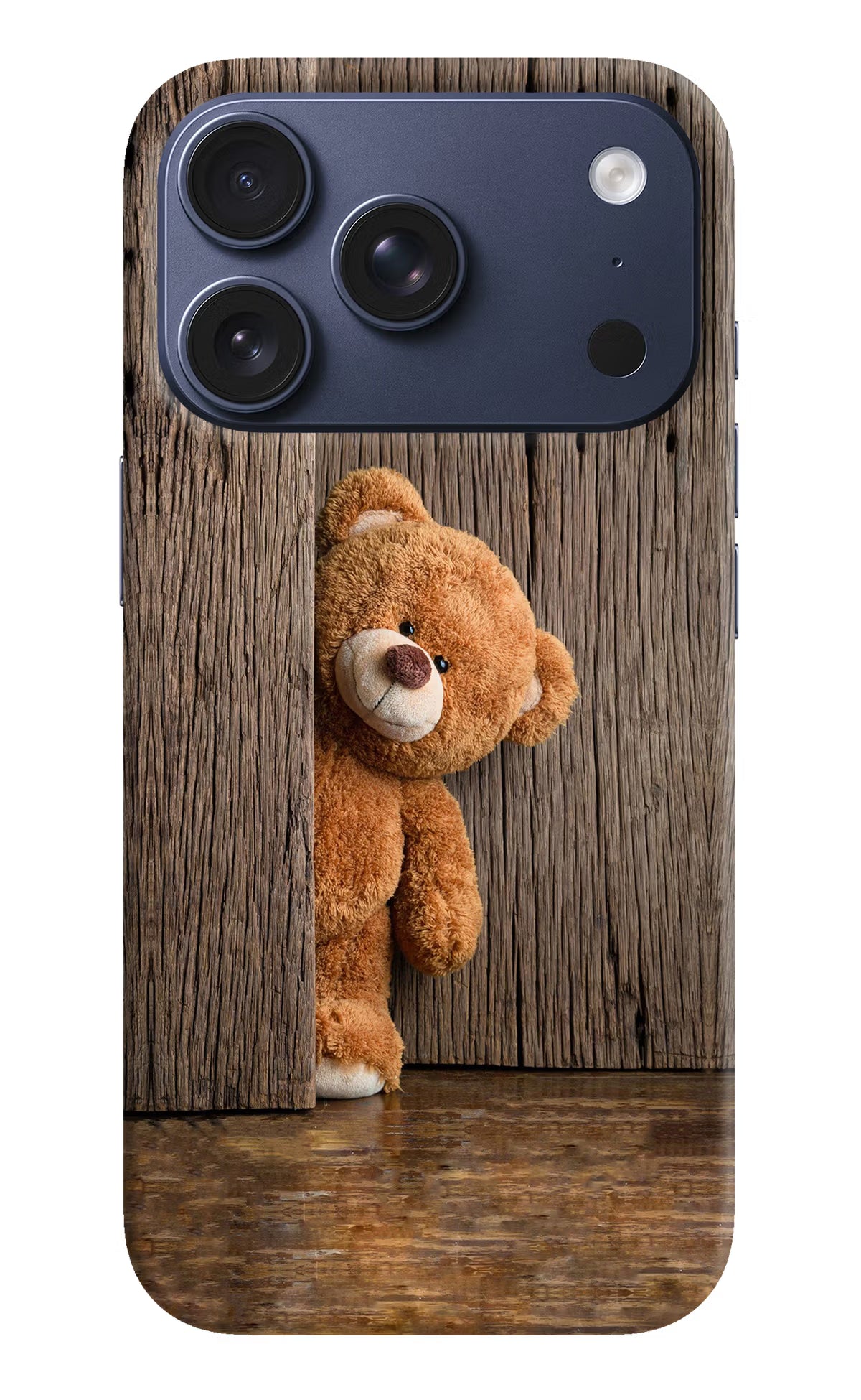 Teddy Wooden iPhone 17 Pro Hard Case Back Cover by Casekaro