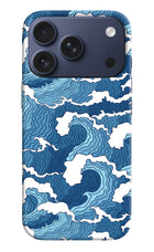 Blue Waves iPhone 17 Pro Hard Case Back Cover by Casekaro