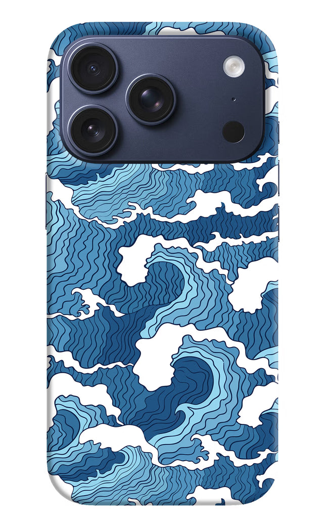 Blue Waves iPhone 17 Pro Hard Case Back Cover by Casekaro