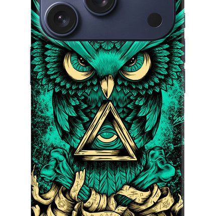 Green Owl iPhone 17 Pro Hard Case Back Cover by Casekaro