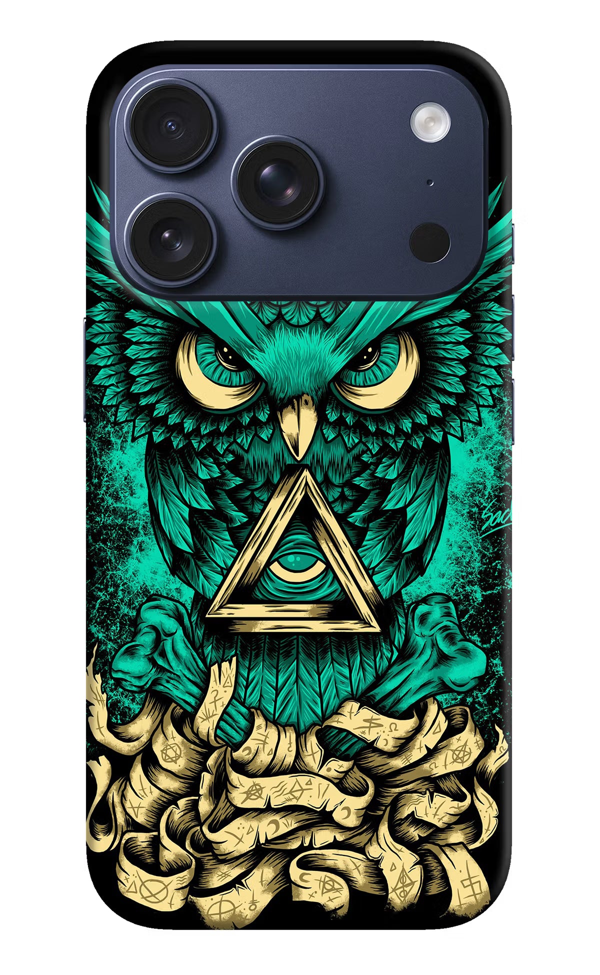 Green Owl iPhone 17 Pro Hard Case Back Cover by Casekaro