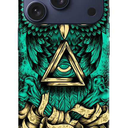 Green Owl iPhone 17 Pro Hard Case Back Cover by Casekaro