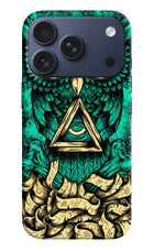Green Owl iPhone 17 Pro Hard Case Back Cover by Casekaro