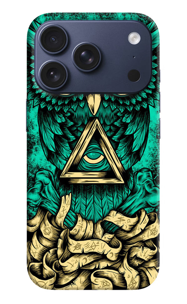 Green Owl iPhone 17 Pro Hard Case Back Cover by Casekaro