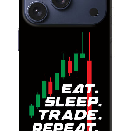 Eat Sleep Trade Repeat iPhone 17 Pro Hard Case Back Cover by Casekaro