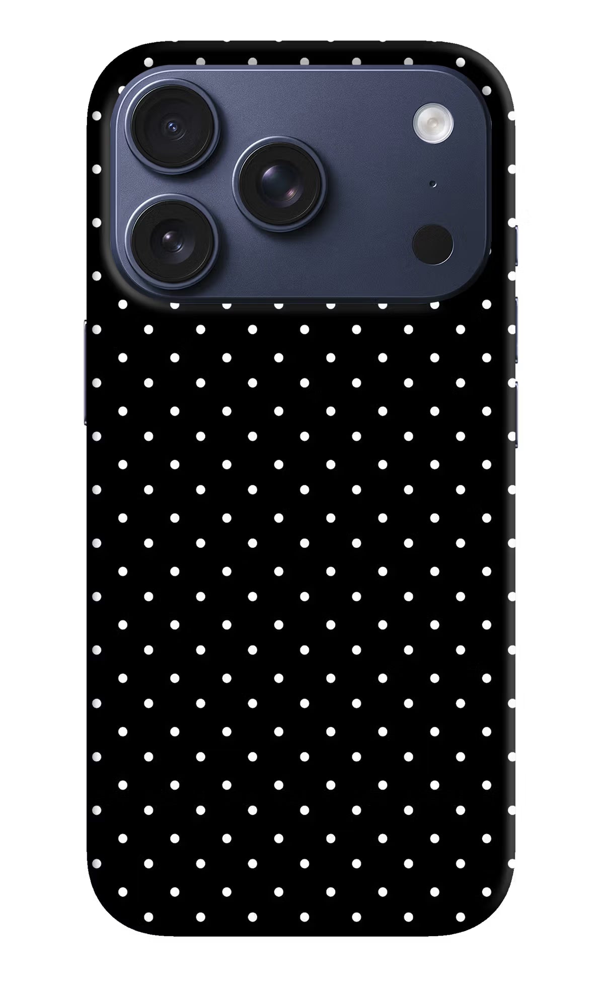 White Dots iPhone 17 Pro Hard Case Back Cover by Casekaro