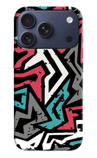 Geometric Graffiti iPhone 17 Pro Hard Case Back Cover by Casekaro