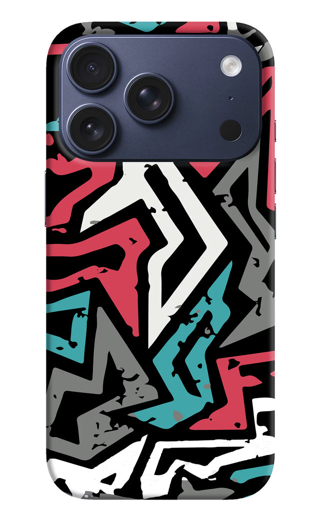 Geometric Graffiti iPhone 17 Pro Hard Case Back Cover by Casekaro