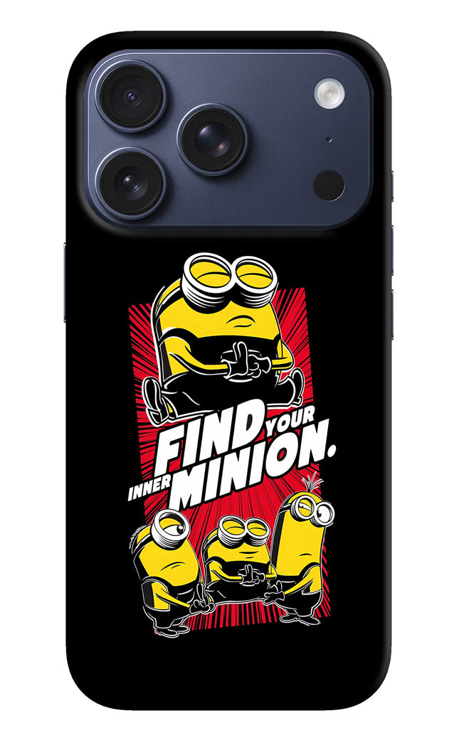 Find your inner Minion iPhone 17 Pro Hard Case Back Cover by Casekaro
