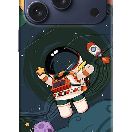 Cartoon Astronaut iPhone 17 Pro Hard Case Back Cover by Casekaro