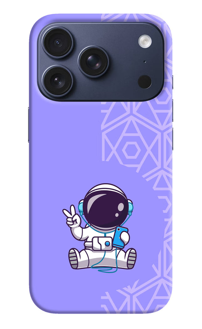 Cute Astronaut Chilling iPhone 17 Pro Hard Case Back Cover by Casekaro