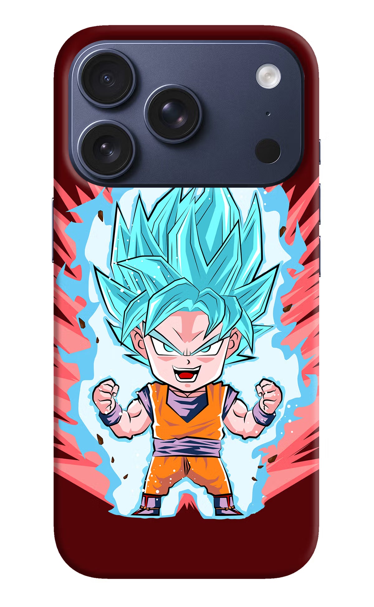Goku Little iPhone 17 Pro Hard Case Back Cover by Casekaro