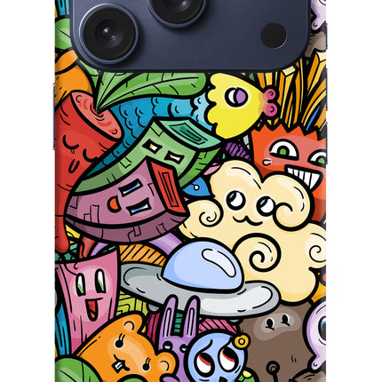 Veggie Doodle iPhone 17 Pro Hard Case Back Cover by Casekaro