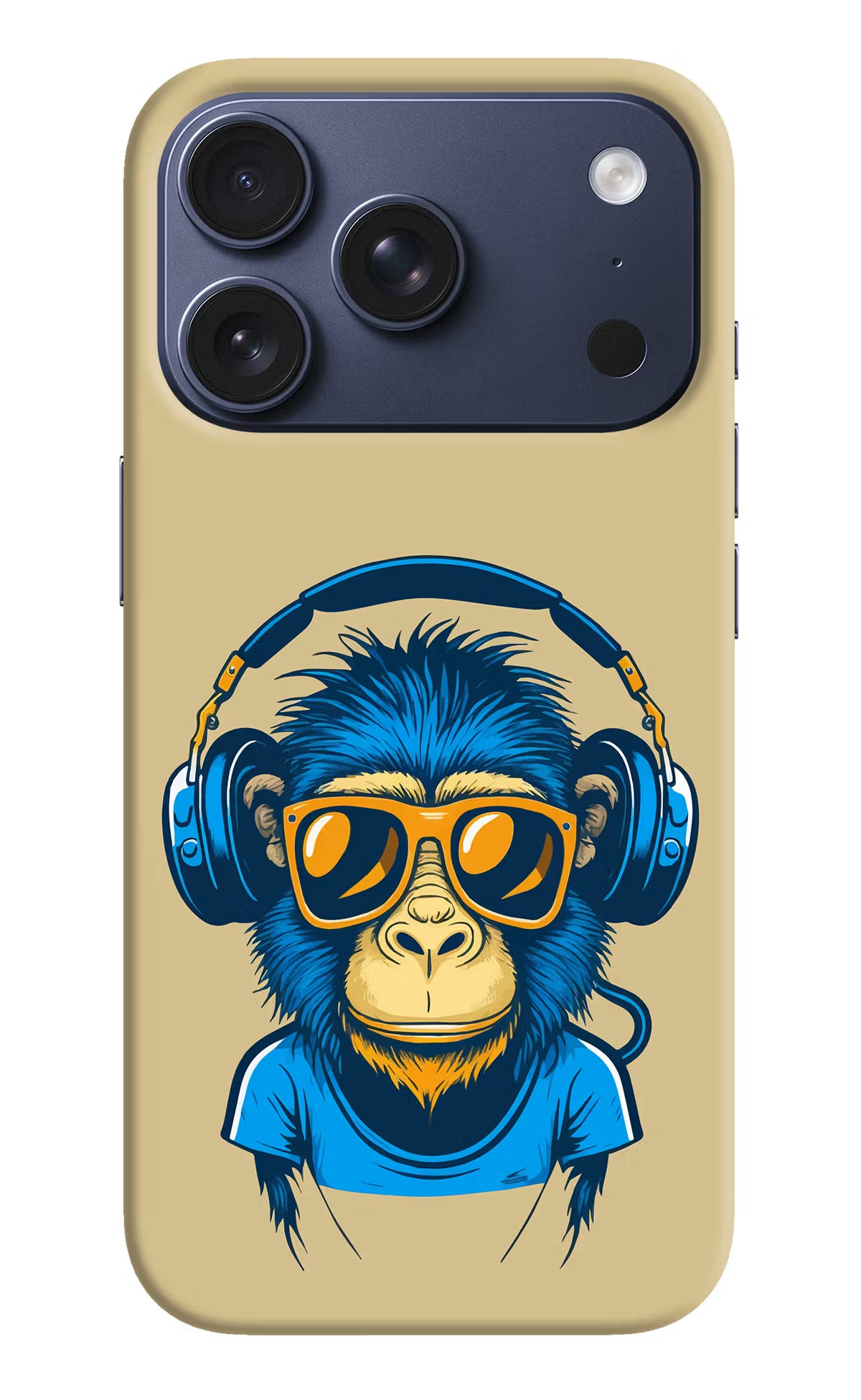 Monkey Headphone iPhone 17 Pro Hard Case Back Cover by Casekaro