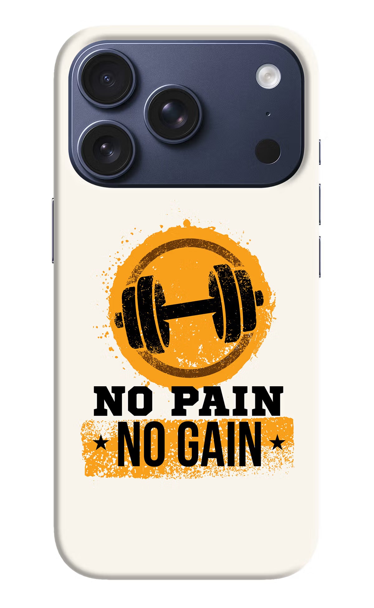 No Pain No Gain iPhone 17 Pro Hard Case Back Cover by Casekaro