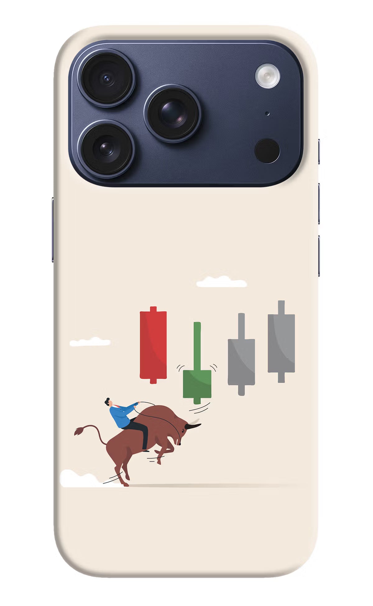 Bull Trading Momentum iPhone 17 Pro Hard Case Back Cover by Casekaro