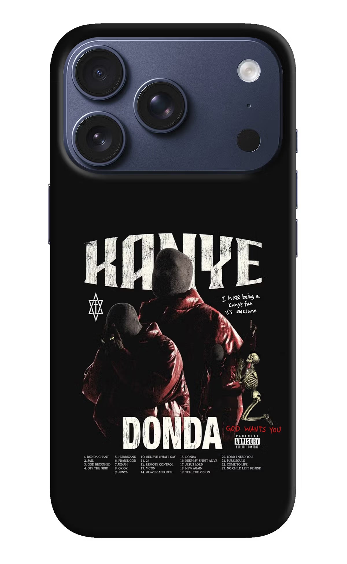 Donda Kanye West iPhone 17 Pro Hard Case Back Cover by Casekaro
