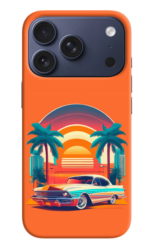 Palm Drive 80s iPhone 17 Pro Hard Case Back Cover by Casekaro