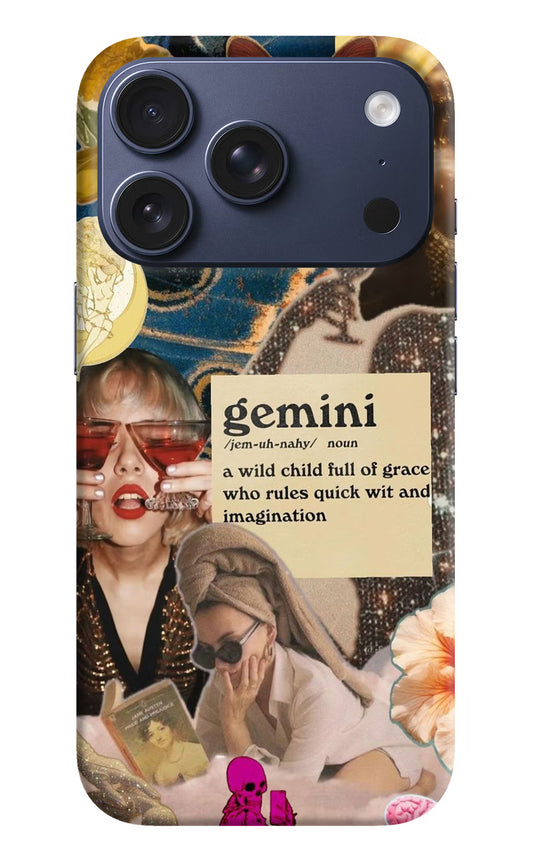Gemini Zodiac iPhone 17 Pro Hard Case Back Cover by Casekaro