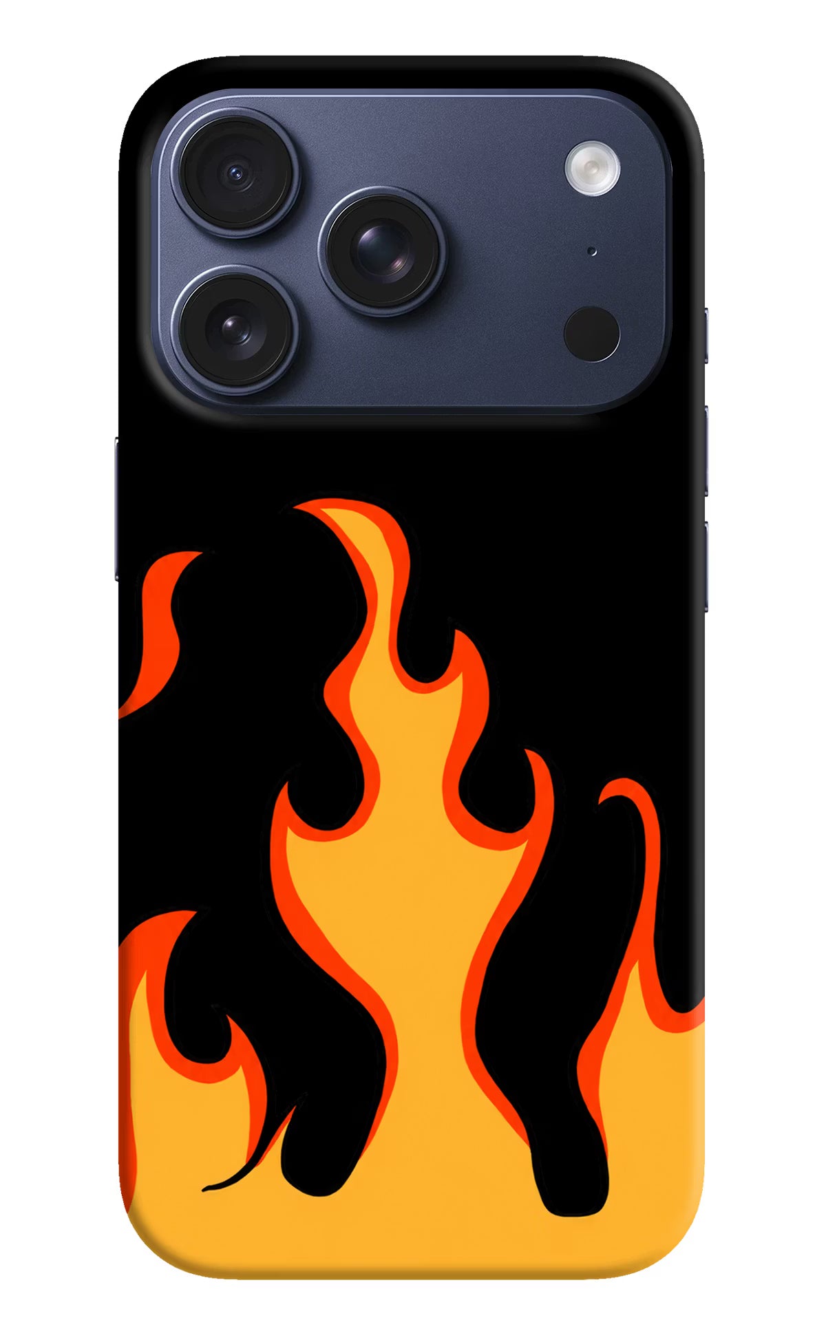 Fired Up – Black iPhone 17 Pro Hard Case Back Cover by Casekaro